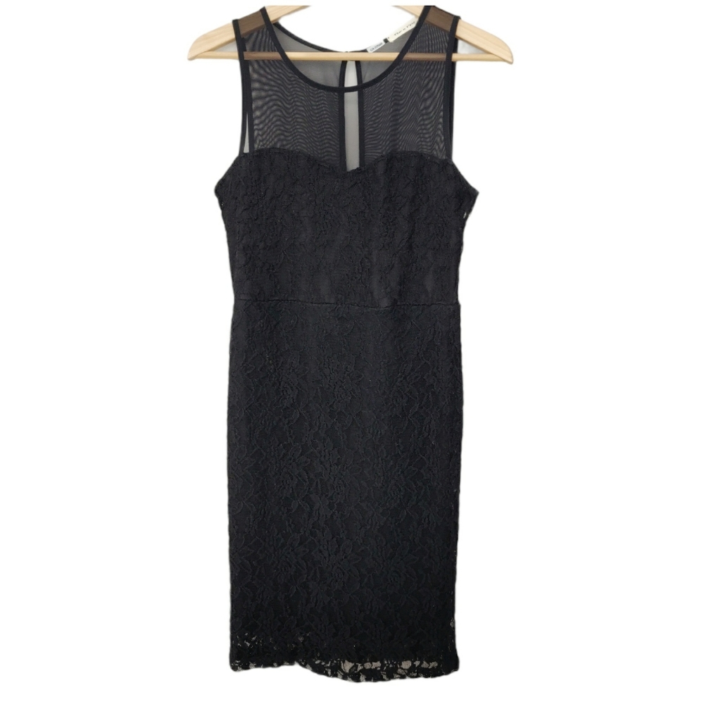 Tea N Rose Black Lace Semiformal Pencil Dress